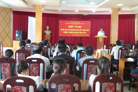 Triển khai kế hoạch dự án Qũy toàn cầu phòng, chống HIV/AIDS năm 2018